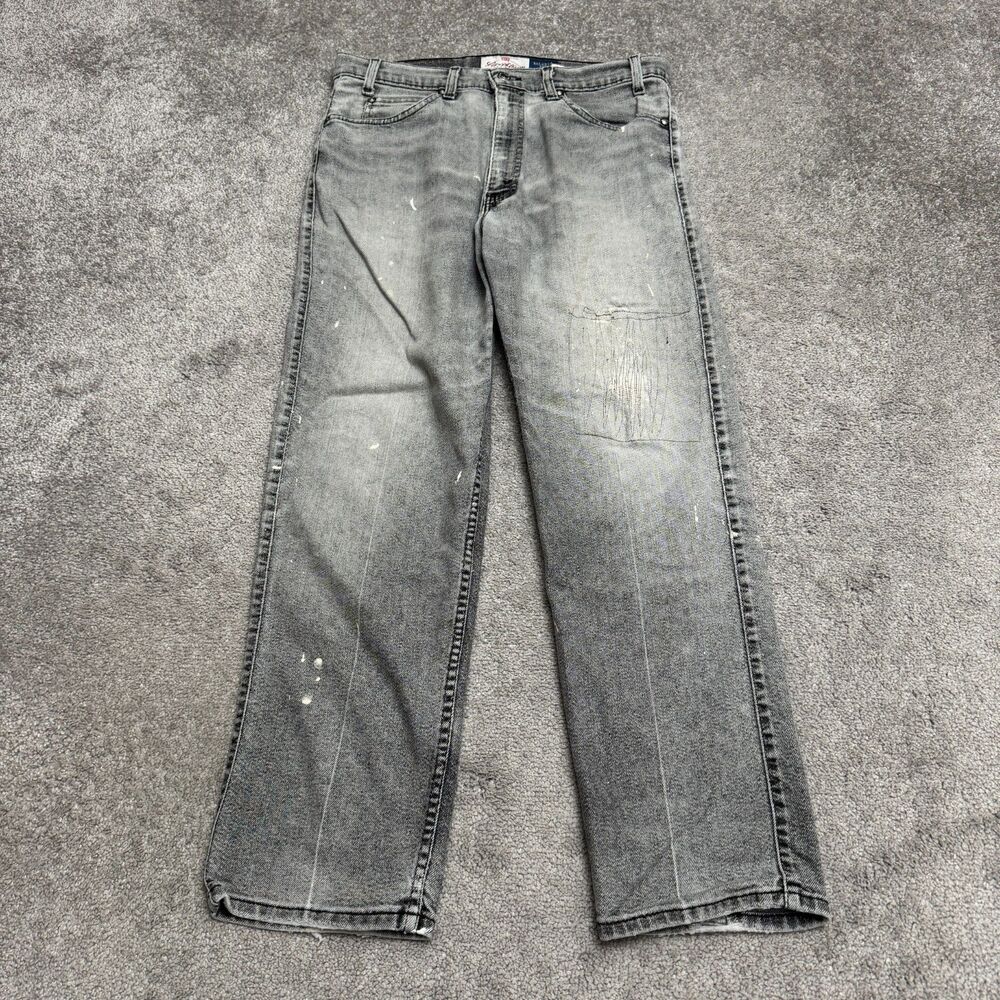 Vintage 90s Levi's 540 Relaxed Fit Straight Leg Denim Jeans Mens 34x29 Gray Y2K